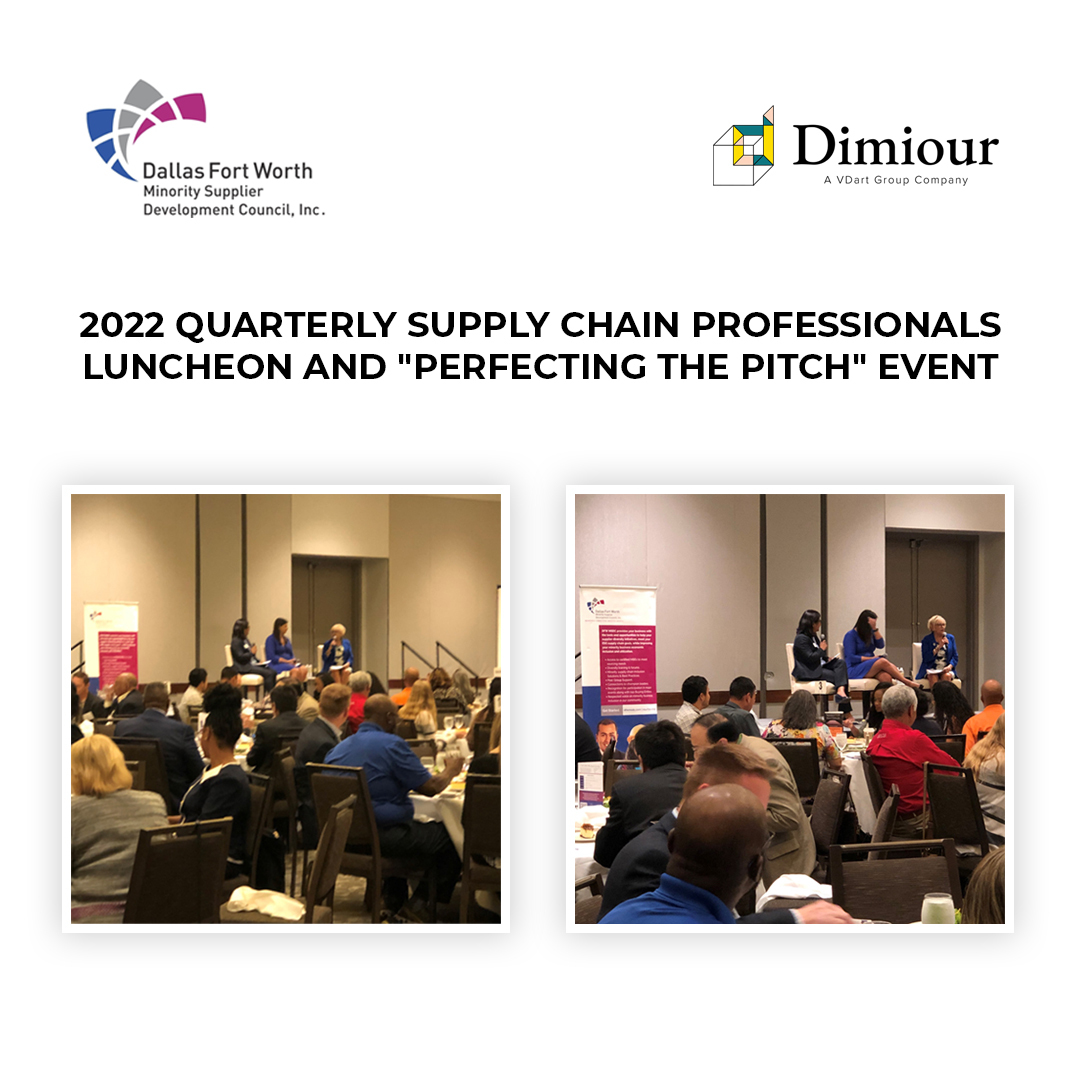 VDartDigital's tweet photo. It was our immense pleasure to attend the 2022 Quarterly Supply Chain Professionals Luncheon And "Perfecting The Pitch" Event. 

#DFWMSDC #DFW #minoritybusiness #mbe #business #newworking #dallas #dimiour https://t.co/TQ0Gi8QfUS