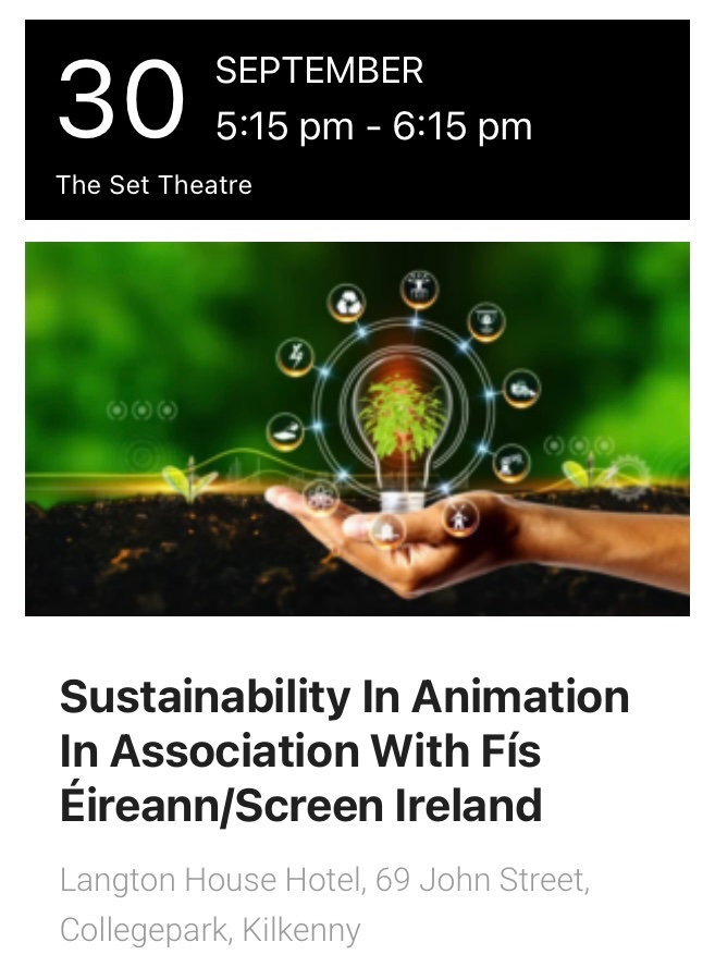 LaurenOrmeFilms's tweet photo. I’m speaking about sustainability in animation at @KKAnimated tomorrow. Wish I could be in Kilkenny in person (one day!), but grateful to the festival team for making it possible for me to speak remotely 💚 https://t.co/CukkHfE6Qa