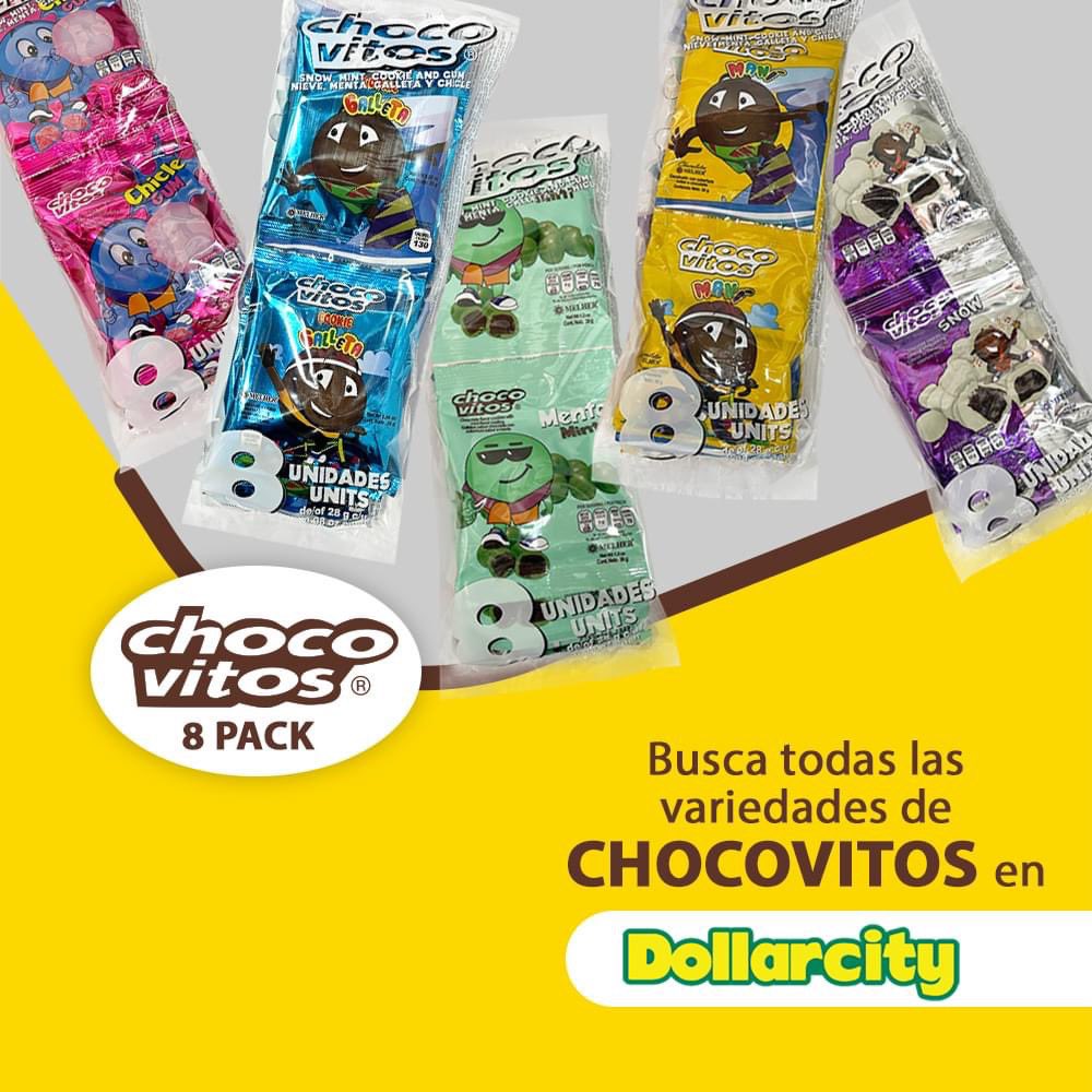FabricaMelher's tweet photo. ¡Todos los sabores en un mismo lugar! 😎📣
Encuentra todos los sabores de Chocovitos en las salas Dollar City
#Chocovitos #Melher #DisfrutaConMelher #DolarCity #ElSalvador https://t.co/st3dLL7YZY