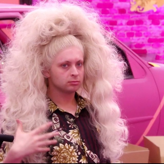 cheryldragqueen's tweet photo. Me watching them hand out six RuPeter badges #DragRaceUK https://t.co/tYaW2RMURx