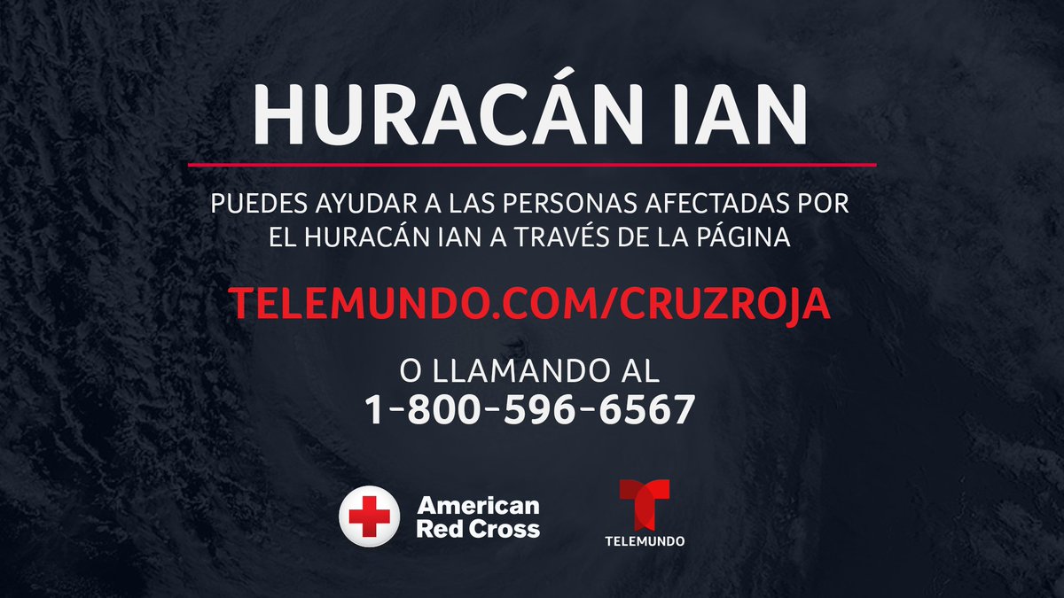 Telemundo20's tweet photo. Ayuda para damnificados del #huracán #Ian en #Florida. #RedCross https://t.co/gCrpOGQYzt