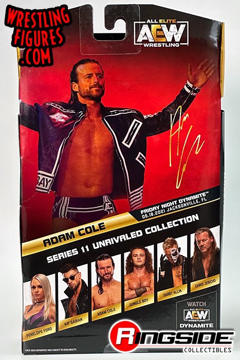 Adam Cole #AEWUnrivaled 11 new MOC images! Shop now at Ringsid.ec/AEWUnrivaled11! #RingsideCollectibles #WrestlingFigures #AllEliteWrestling #AEW #AEWDynamite #AEWRampage #AdamCole