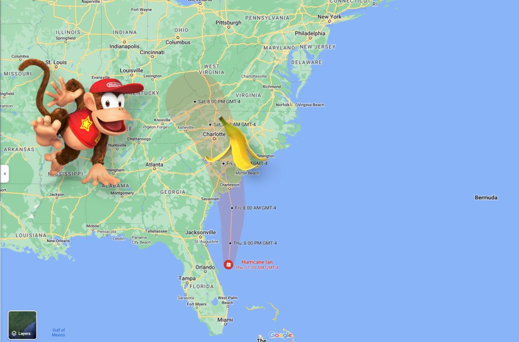 SMASH 4 DIDDY KONG, WE NEED YOUR HELP!!! PLEASE DON'T LET HURRICANE IAN GET CENTER STAGE!!!!