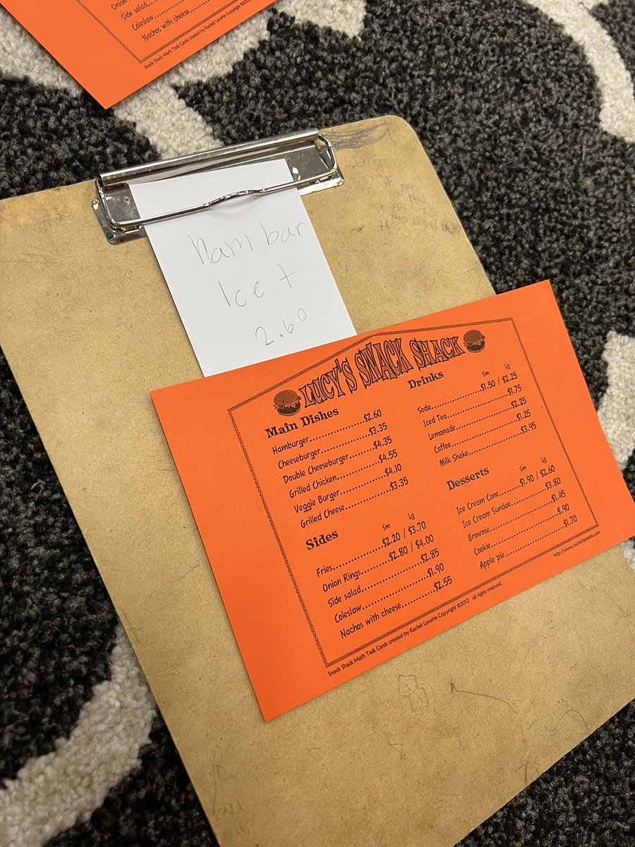 amadormbe's tweet photo. βHi can I take your order?!β We had a few minutes to practice adding and subtracting decimals by waiting tables. @HumbleISD_MBE #mbeisfamily #mbebears https://t.co/mYLTbnAj4Z