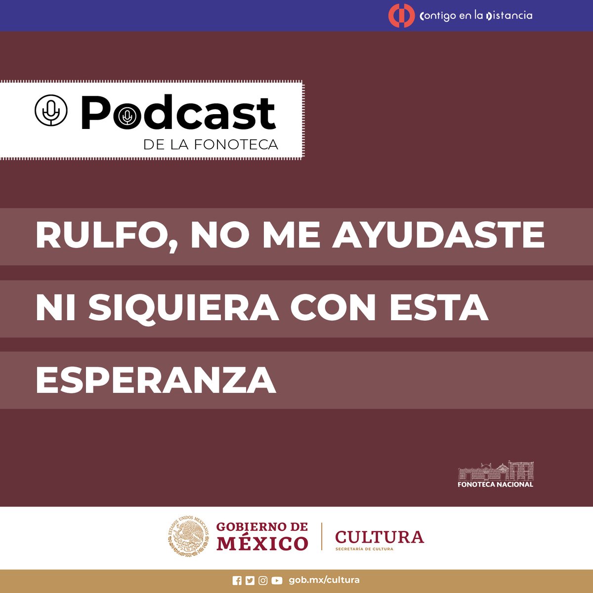 Fonoteca's tweet photo. Ponte tus audífonos y prepárate para escuchar “Rulfo, no me ayudaste ni siquiera con esta esperanza”, donde el productor del #Podcast de la Fonoteca, Oscar Peralta, elabora una pieza sonora a partir del cuento “No oyes ladrar los perros” de Juan Rulfo.

https://t.co/6hoLV4fs2Y https://t.co/ZBU9fDZqzW