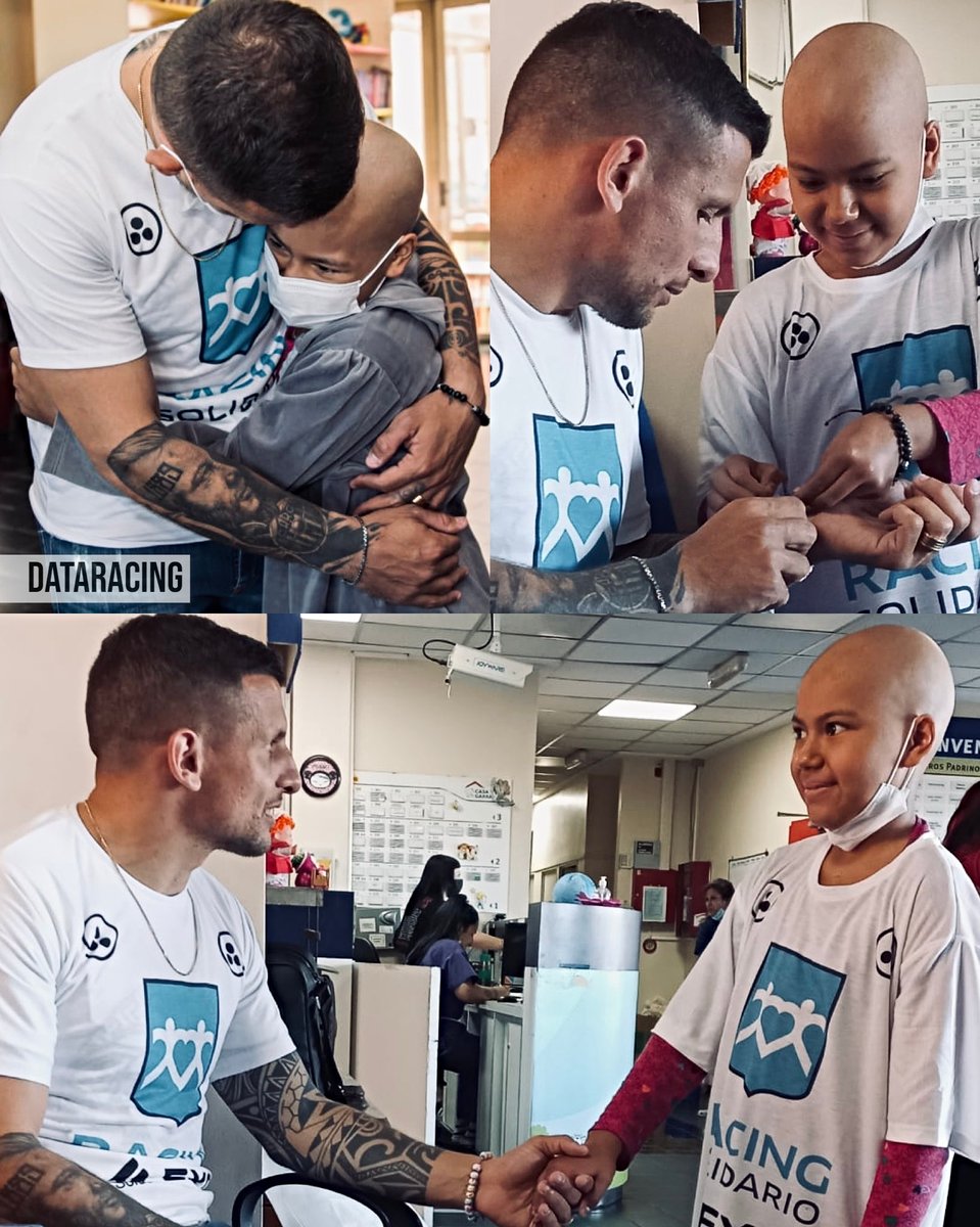 DataRacingOK's tweet photo. "ME HICE DE RACING POR VOS" 💙

Le dijo Valentina, una nena que lucha contra el cáncer, a Emiliano Vecchio en la visita de algunos jugadores a Casa Garrahan.

Testigos contaron que la nena le dio un abrazo tan sentido que emocionó al futbolista hasta las lágrimas. https://t.co/XG2m1hMgVM