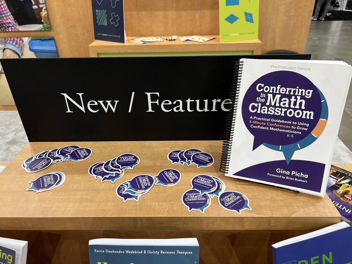 ginapicha's tweet photo. Let’s talk about  #conferringinmath! I’ll be at the Convention Center tomorrow (Friday) at 2:30 in room 153 BC. See you there! #NCTMLA2022 @stenhousepub https://t.co/xBRKTvLVKb