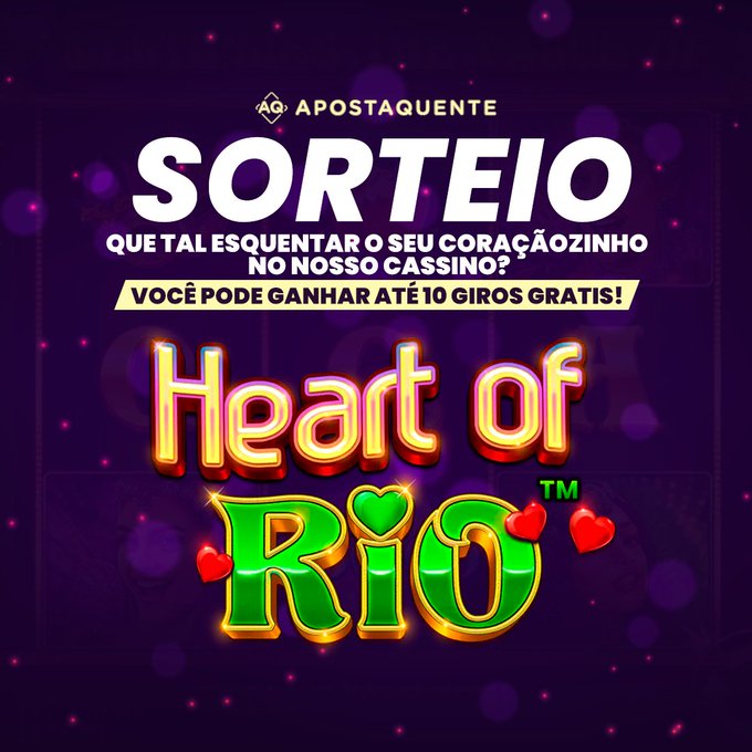 O cassino da #Apostaquente ta cheio de amor pra dar, ent&atilde;o que tal um sorteio maroto pra sentir o calor<a href="/tag/apostaquente"class="tags">#Apostaquente</a><a href="/tag/diamundialdocora%C3%A7%C3%A3o"class="tags"><span>#diamundialdocora&ccedil;&atilde;o</span></a>