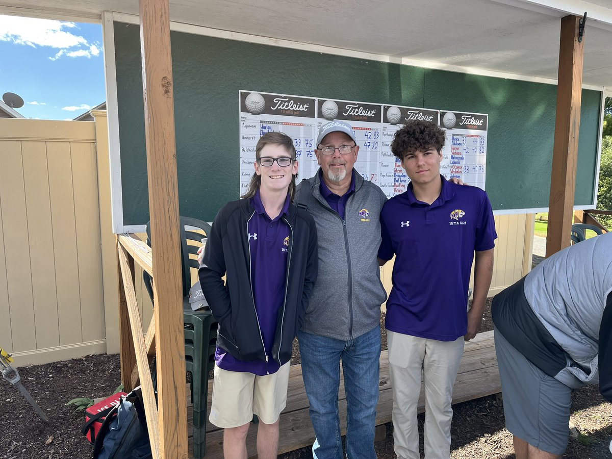WtaGolf's tweet photo. Good day for a couple Tigers.  9th place out of 29 at the PVIAC 2 Ball tournament #ProudCoach #BestFinishEver #GoTigers https://t.co/XsB4SeSkka