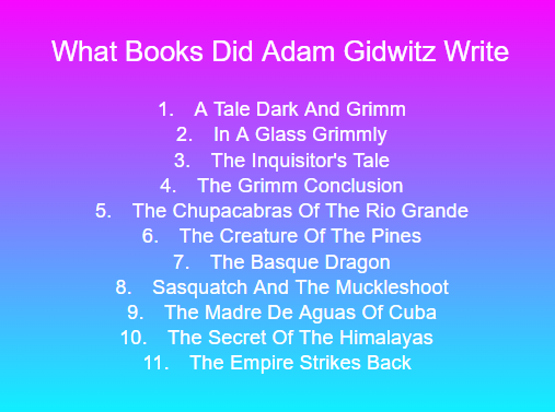 Room202021's tweet photo. This is my research on what books Adam Gidwitz wrote.
By Ginny https://t.co/mkWdxOXmWT