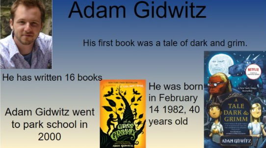 Room202021's tweet photo. @ChapterChatNZ 
This is facts I found on Adam Gidwitz. Ashleigh https://t.co/f8fajogw3s