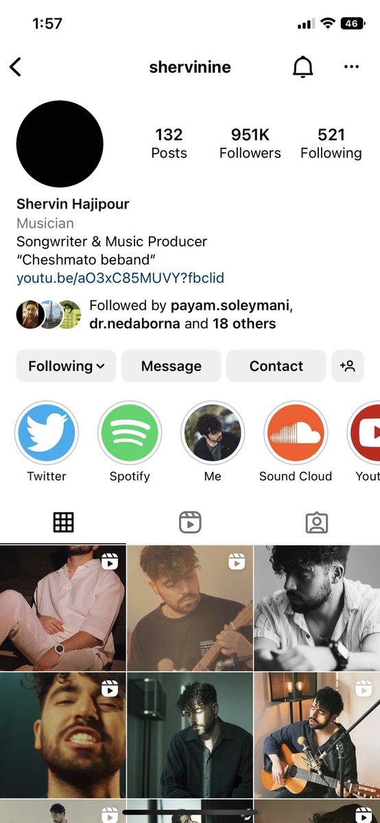 Everyone follow and blow up his IG account. He was arrested and forced to take down his song. #MahsaAmini #shervinhajipour #OpIran