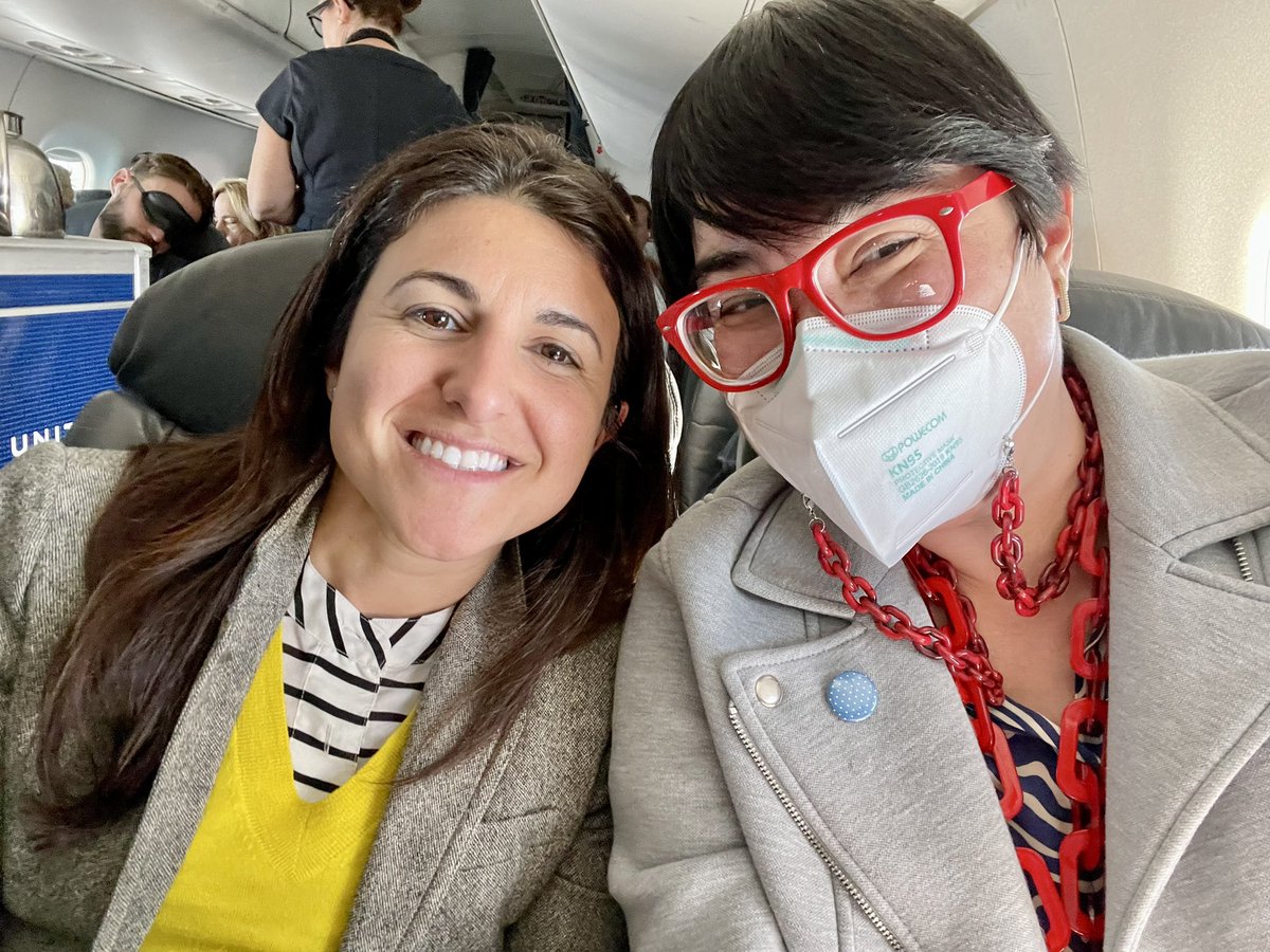 fumikochino's tweet photo. How lucky am I that my work BFF Dr @EmelineAvikiMD is on the same flight, same row as me on the way to #ASCOQLTY22? 
Get ready Chicago, @MSKCancerCenter #MSKAffordabilityWorkingGroup is ready to rock! 🤩 https://t.co/QaVe3fETh4