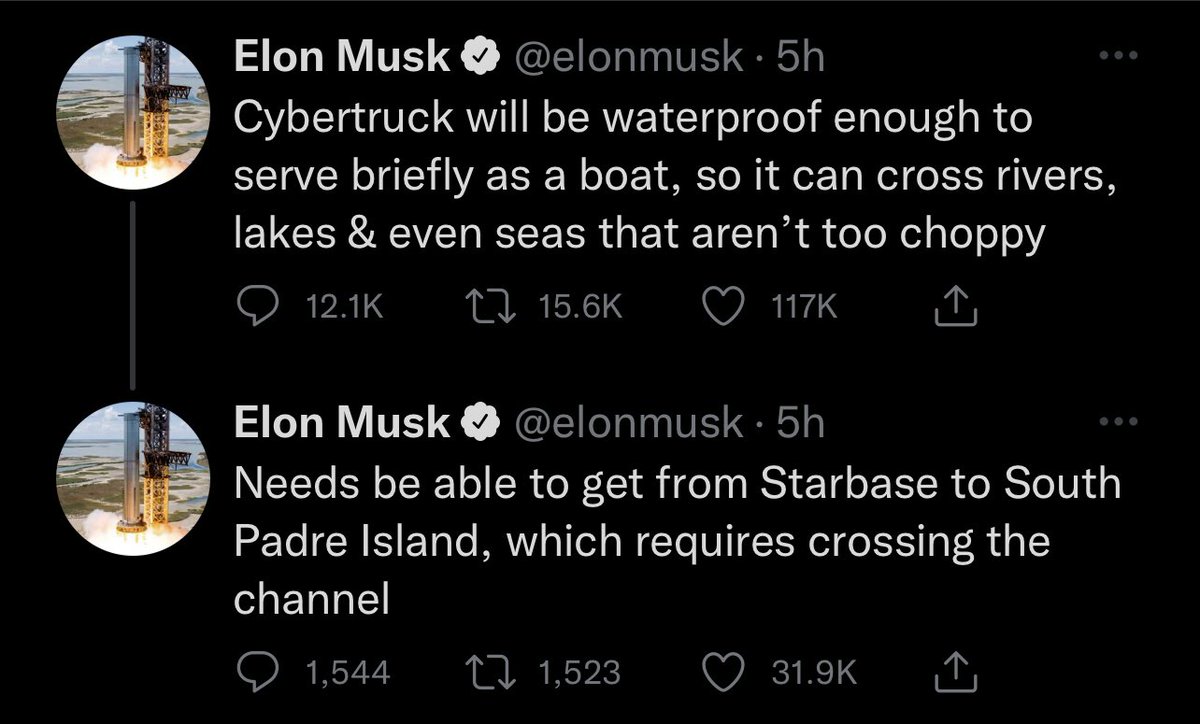Superfast's tweet image. Having worked at Tesla, I can say with some confidence that the design engineers are hearing about this requirement for the first time here.