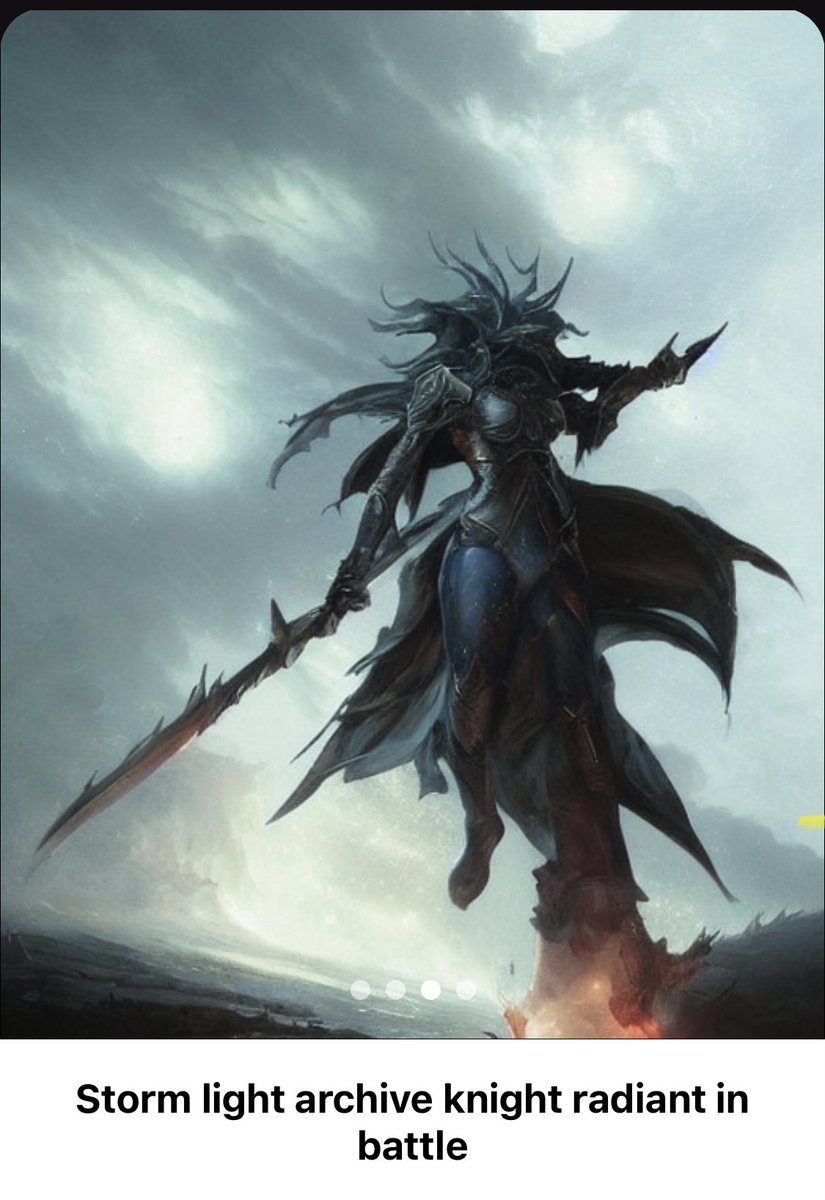 JPA_351's tweet photo. Asked #AI to draw a Knight Radiant in battle from the #stormlightarchive… ngl, I think it turned out pretty awesome! Gives the knights an more grunge vibe. @BrandSanderson #SLA #KnightRadiant https://t.co/wTNe1wHya3