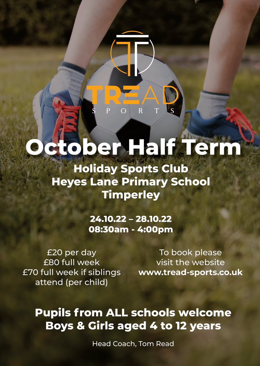 thomasread3644's tweet photo. Bookings are now OPEN . Come join us for more fun and games . @HeyesLane @SpringfieldSPS #timperley#altrincham#sale#sports #holidaycamp multi sports # https://t.co/j7EmmPg5pb