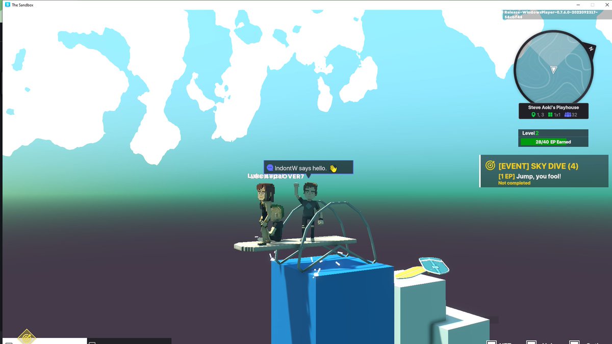 IndontW's tweet photo. @TheSandboxGame @steveaoki I just participated in the #SandboxAlphaS3Giveaway for a chance to win 500 SAND! Found the high diving board in @steveaoki's Playhouse, check out my screenshot below!
👇 https://t.co/lhQYCixReY