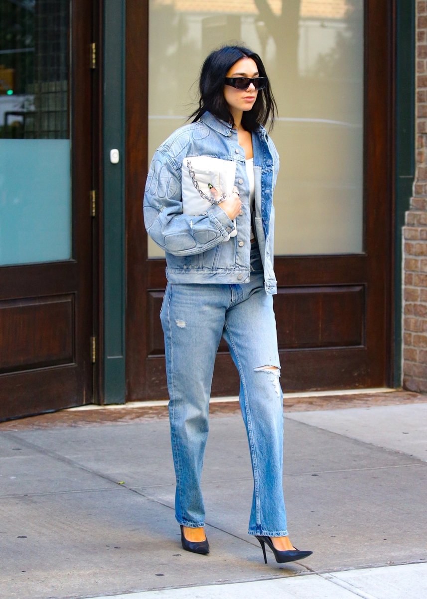 kanye pics and vids on Twitter "Dua Lipa in Yeezy gap balenciaga denim