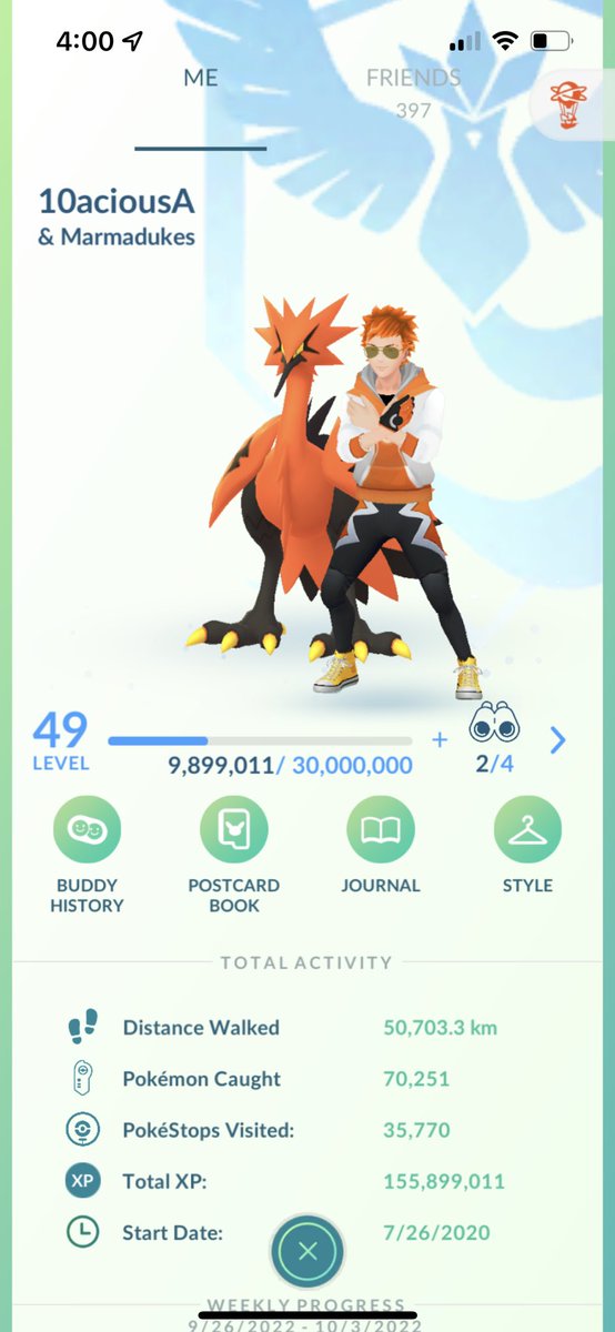 ProudToResist's tweet photo. @NianticHelp buddy issue! I have a Galarian Zapdos as my buddy but it shows up as the regular form on land https://t.co/y1GJryWG6t