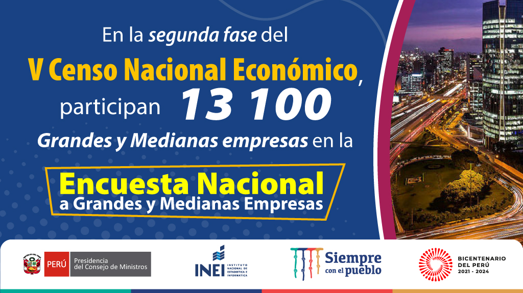 INEI_oficial's tweet photo. Nos encontramos en la segunda fase del V Censo Nacional Económico #VCENEC: la Encuesta Nacional a Grandes, Medianas y Pequeñas Empresas.
Y recuerda, si tienes dudas o consultas, ingresa a https://t.co/uxHcfRJ4Oe o llama al 0800 70 233. https://t.co/IhWg5toPbg