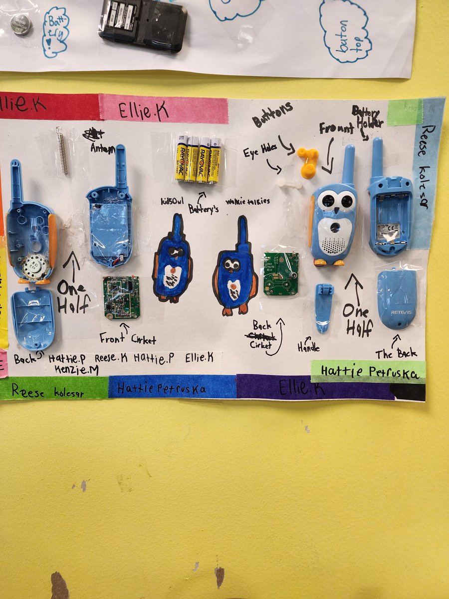 KFrohliger's tweet photo. 4th grade reverse engineering projects are looking good! Best part is that 2nd and 3rd grade learn from their posters! A win for everyone! 😀👏@BWSDSTEAM #steamclass https://t.co/Opr54rA2W8