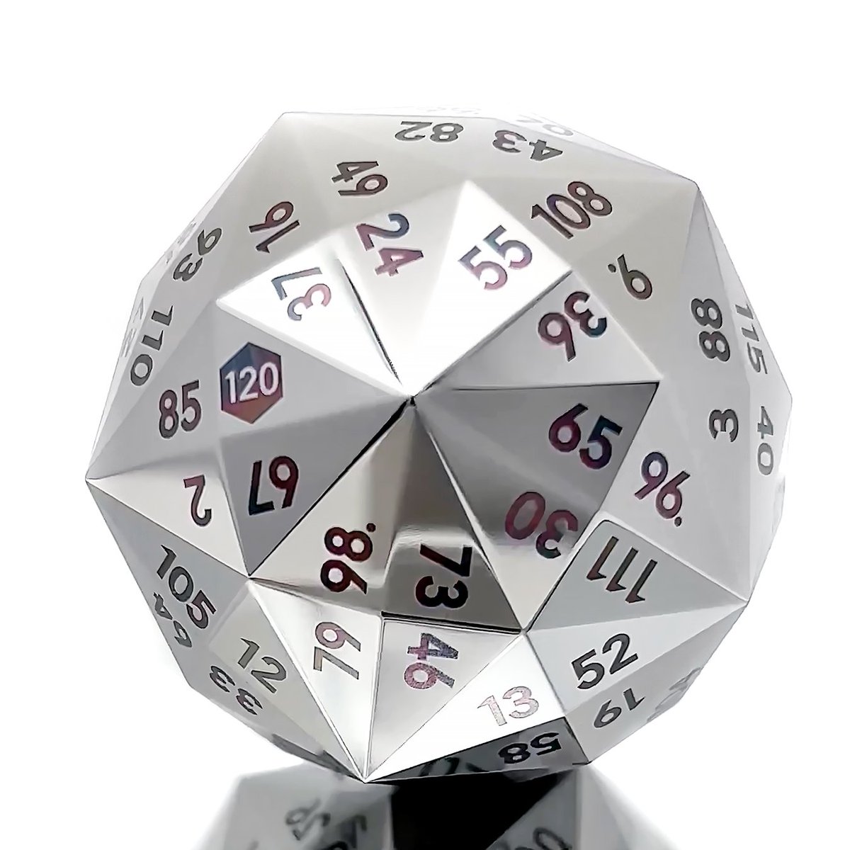 FlyingHorseduck's tweet photo. https://t.co/cdrQUyoikO Funded in 2 hours!

Solid stainless steel d120. Polished to a mirror finish and laser marked. Also, it's huge!

Great for creative DMs and dice collectors.

d20 version also available.

#dice #diceporn #dnd #dungeonmaster #5e https://t.co/xaPbW3Rlqp