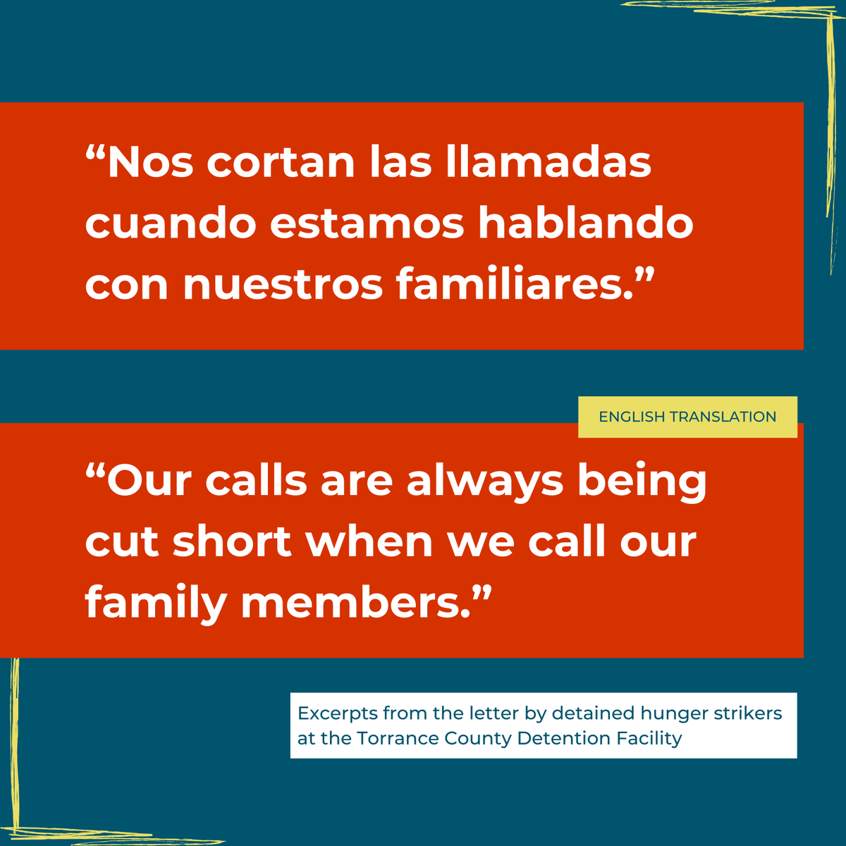 NMILC's tweet photo. The open letter was signed by over a dozen men at Torrance, and includes calls for ICE to stop violating their human rights and to cease the detention of immigrants and asylum seekers at Torrance. #ShutDownTorrance

Read Full Letter: https://t.co/s2oi40jiC7 https://t.co/ehFjr5ikzS