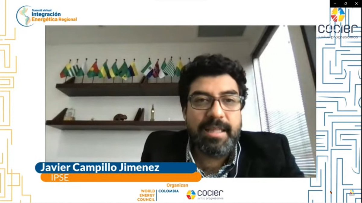 IPSEnergiaZNI's tweet photo. "Si bien nosotros hablamos de energización, realmente el objetivo central del IPSE es facilitar los procesos de desarrollo territorial a partir de la maximización del uso del recurso energético": @javiercjz en el #SummitVirtual @COCIER_ @WEC_COLOMBIA https://t.co/LHT3rOvJSD
