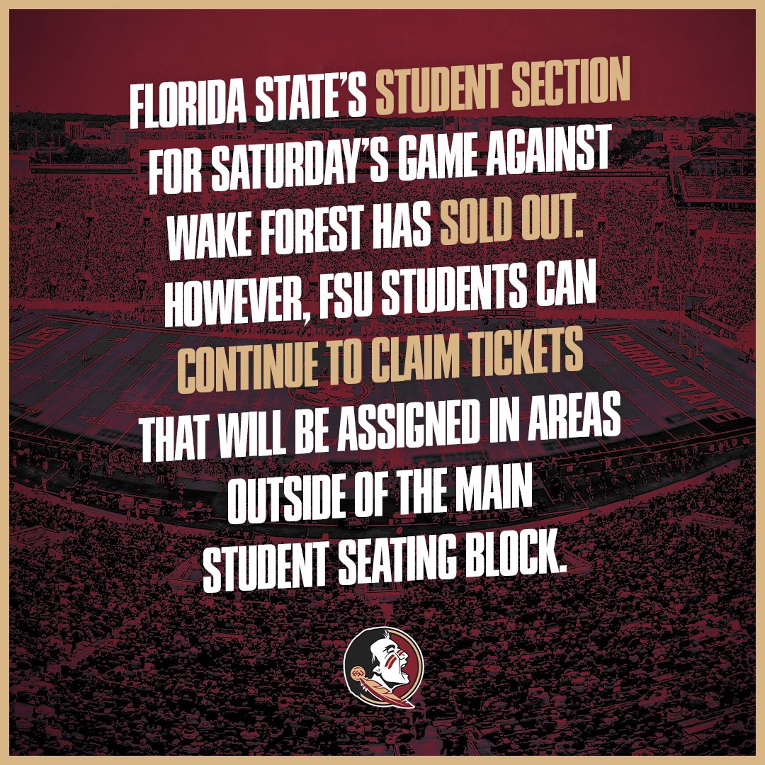 FSU Ticket Office (@FSUTickets) on Twitter photo 2022-09-29 21:13:22