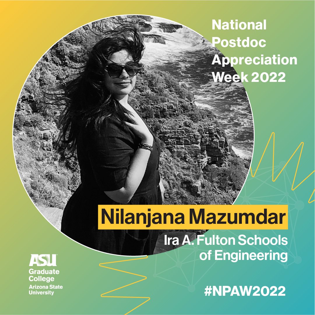 ASUGradCollege's tweet image. Dr. Nailajana Mazumdar is a Postdoctoral Research Scholar @ASUEngineering who detects algae blooms in the Central Arizona Project canal system and Lake Pleasant to provide information critical to homeowners and agricultural farmers.

#NPAW2022: ow.ly/yyba50KXv5J