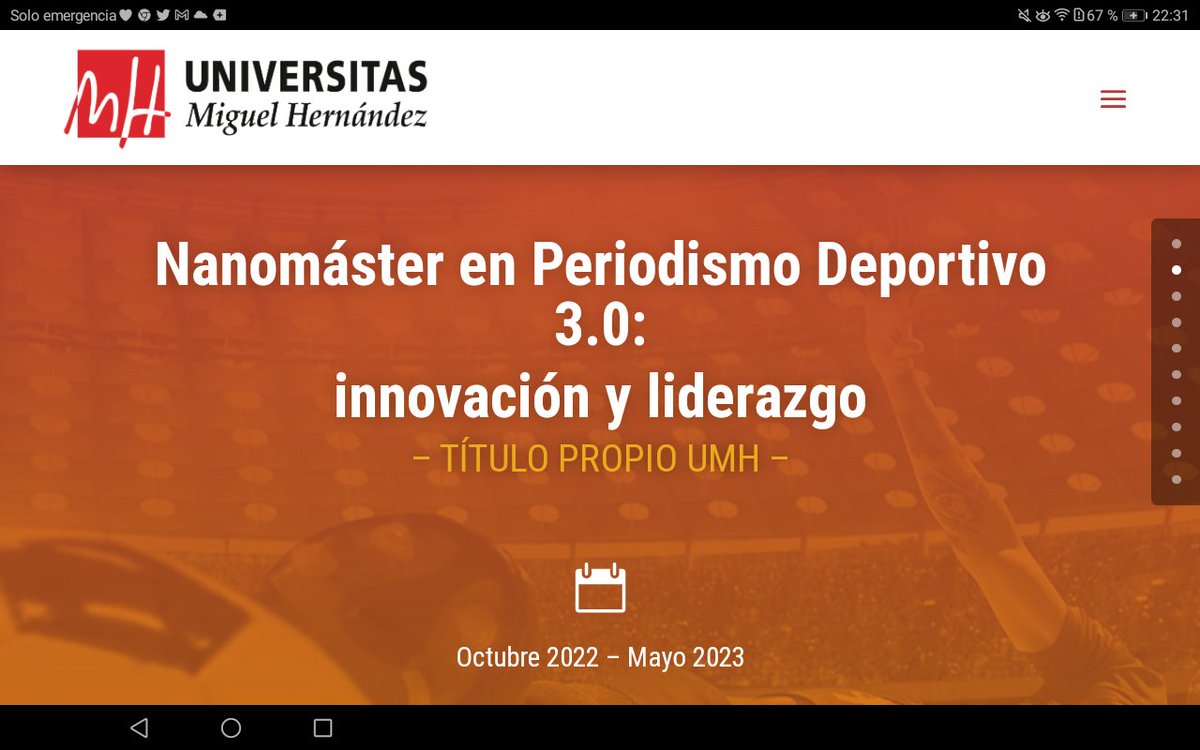 folabe's tweet photo. Aprender periodismo deportivo con varios de los mejores profesionales en nanomaster @PeriodismoUMH @OrfeoSuarez @gaspardiezEP @Juan_Guti @MonicaMarchant1 @pilarcasado @luis_villarejo @RafaelEscrig @kikesalvatierra @AlfredoMatillaG @JDamiann y más. 👉 https://t.co/wHWudKhGm6 https://t.co/V3MbECPmAr