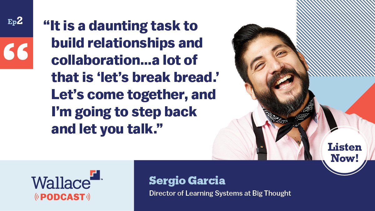 The latest @Wallacefdn #summerlearning podcast episode featuring Sergio Garcia of @Bigthought and Jessica Gunderson of @Partnr4childrn discusses how summer programs benefit from investing in not only their students but also their staff. https://t.co/5U6YMOzldl https://t.co/QURKEz7mI3