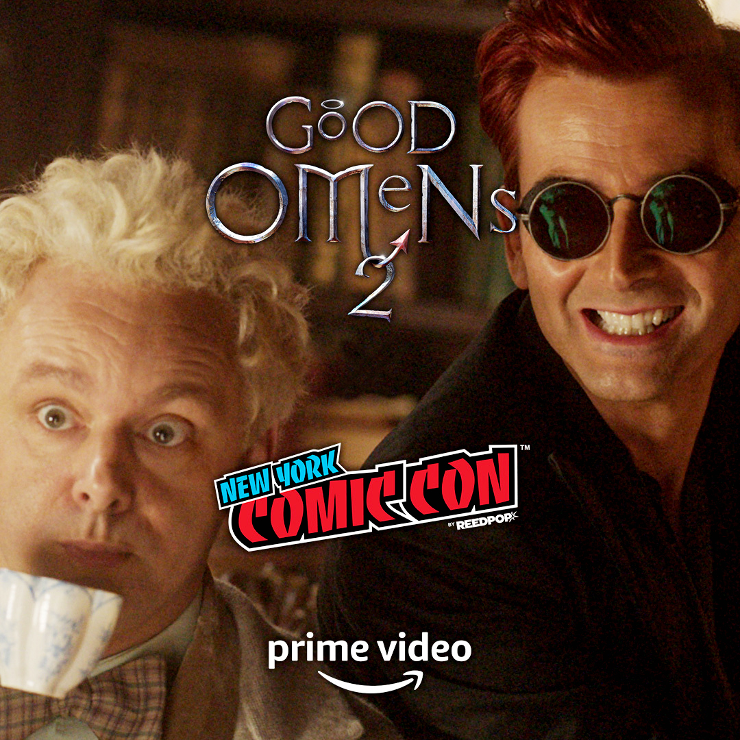 No force in Heaven or Hell could make us miss #NYCC! Check back here for all your #GoodOmens updates. 👀