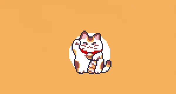 it's lucky cat day #pixelart #ドット絵 