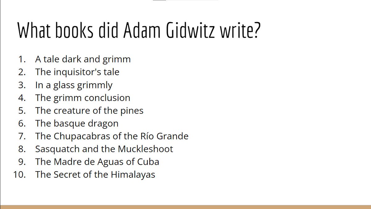 Room202021's tweet photo. #ChapterChatnz This is my research about Adam Gidwitz. By Mackenzie https://t.co/sePTyvO6bc