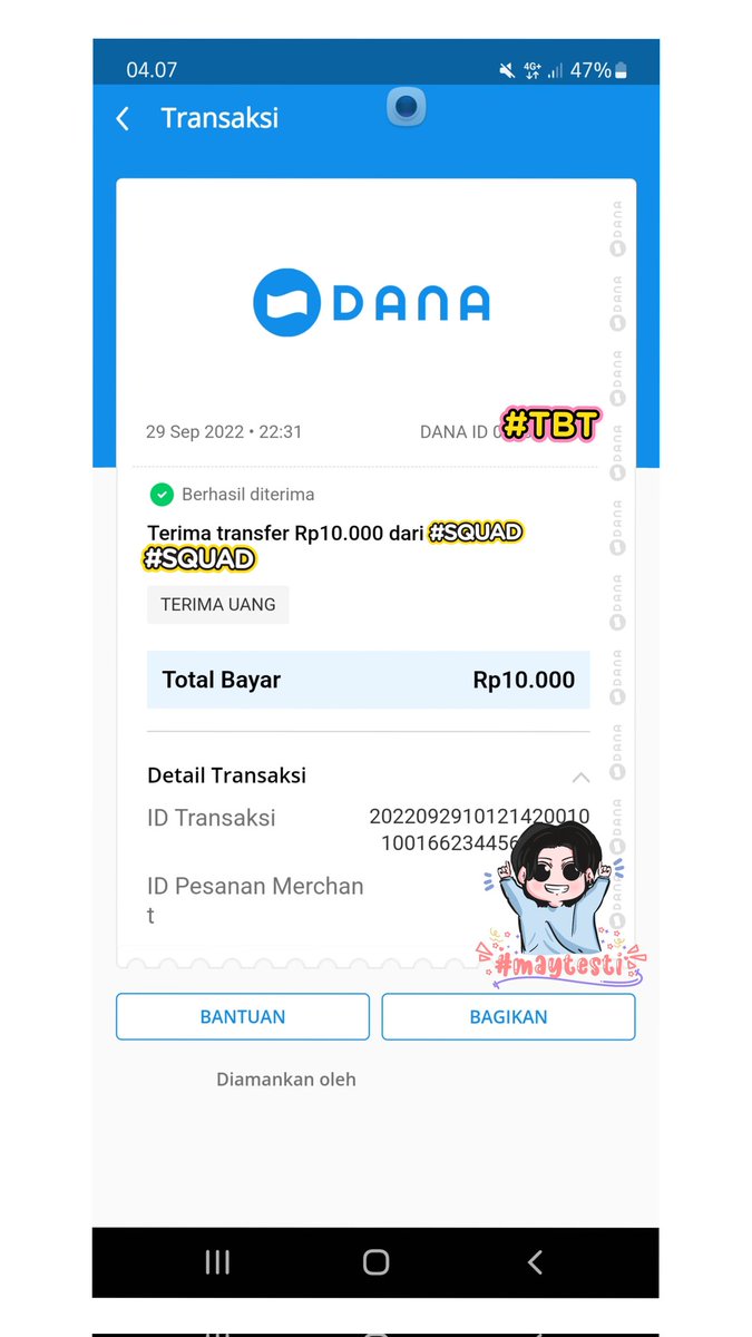 _bantalku's tweet photo. Horee win di kak @Maymytan . makasih banyak ya kak ππ semoga rzeki kaka lancar dan berkah, terima kasih jg buat ka admin @Mayclaim π
Sehat & sukses selalu π Amin
#maytesti https://t.co/QNvLyURjiK