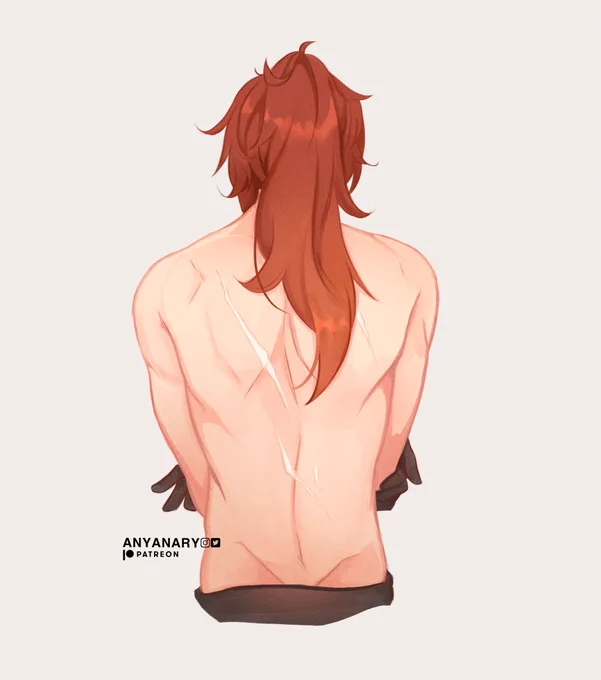 Anatomy practice #Genshinlmpact #Diluc #Kaeya 
