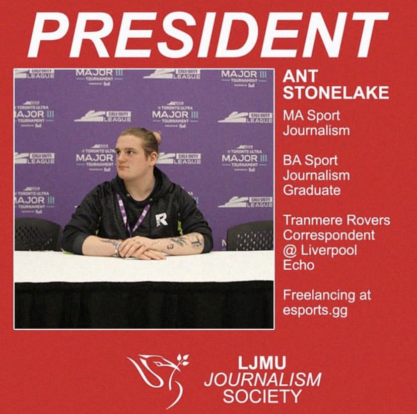 LJMUJournoSoc's tweet photo. 👋 Time to meet the team 

✨ President - @antstonelake 

✨ VP - @_Morgan_96

✨ Communications Officer - @annarainey20 

Time to get to work 🤩 https://t.co/BkrVVMgPgw