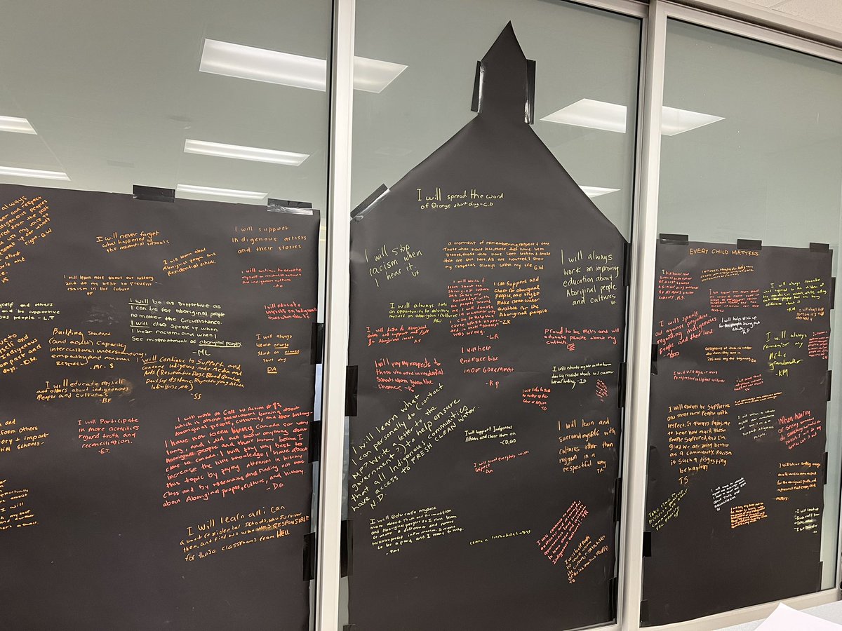 TRC Call to Action #63: We call on leaders in education in Canada to always work on improving education about Aboriginal people and cultures. Shared “the Lesson” by Joan Cardinal Schubert in class today: youtu.be/V0Od6u_-AKE. Staff &amp; art students <a href="/WHCroxford/">WHCroxford</a> took action.