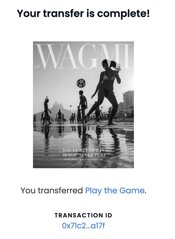 petehalvorsen's tweet photo. Last year @andreadionisio helped onboard me (correctly) to Web3, I remember how much he loved @simonemonte’s Game Series. 

Today thanks to @punk6529 x @6529Collections I was able to gift him the latest meme card featuring “Play The Game” welcome to 6529 Collections fren. https://t.co/yBn6K7b1Bo