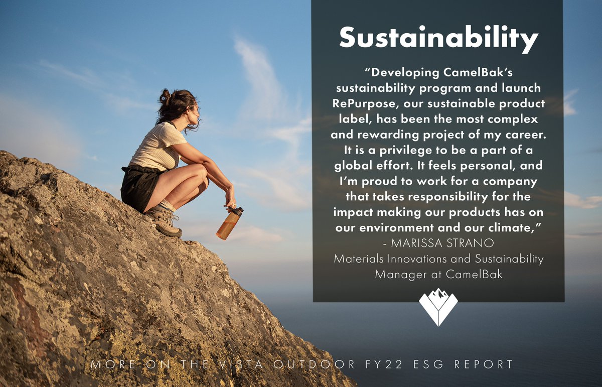 VistaOutdoorInc's tweet photo. Sustainability.

See our sustainability metrics and other facts in our recently published ESG Report. #esgreporting #ESG
https://t.co/qlizuKDRIn https://t.co/QYDXWpy0md