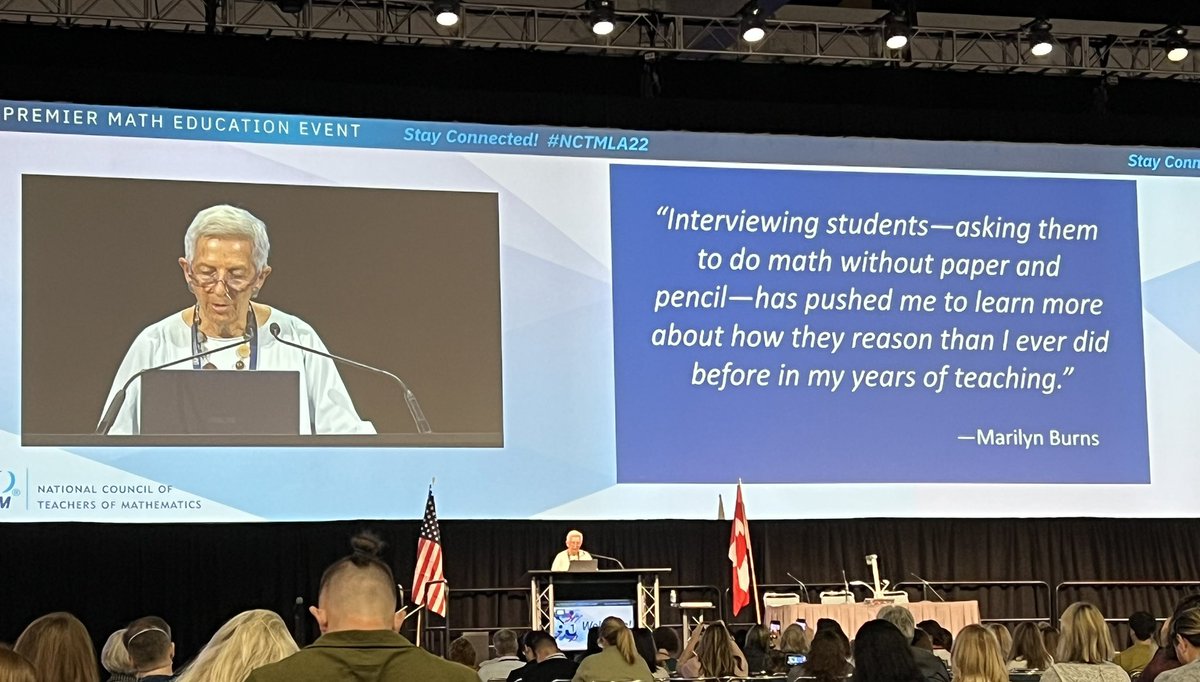 tyamo8's tweet photo. When @mburnsmath is presenting…you stop and listen! #NCTMLA2022 @NCTM #mathchat #maths #thirdchat https://t.co/HSReMsiNDg