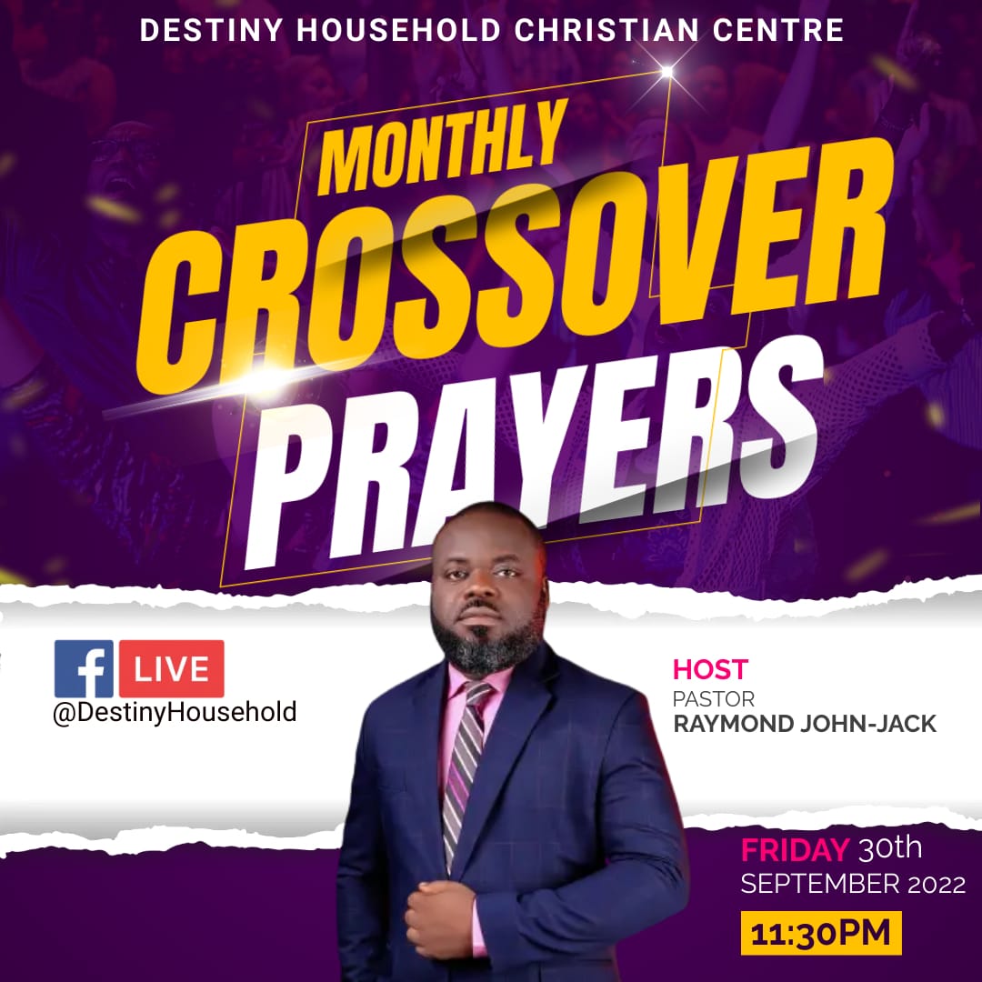 DHousehold's tweet photo. Our monthly crossover prayers is here again. Join us live on Facebook as we shoot ballistic prayers into the new month. Your victory is Sure!!! https://t.co/GgrRiLpBvV