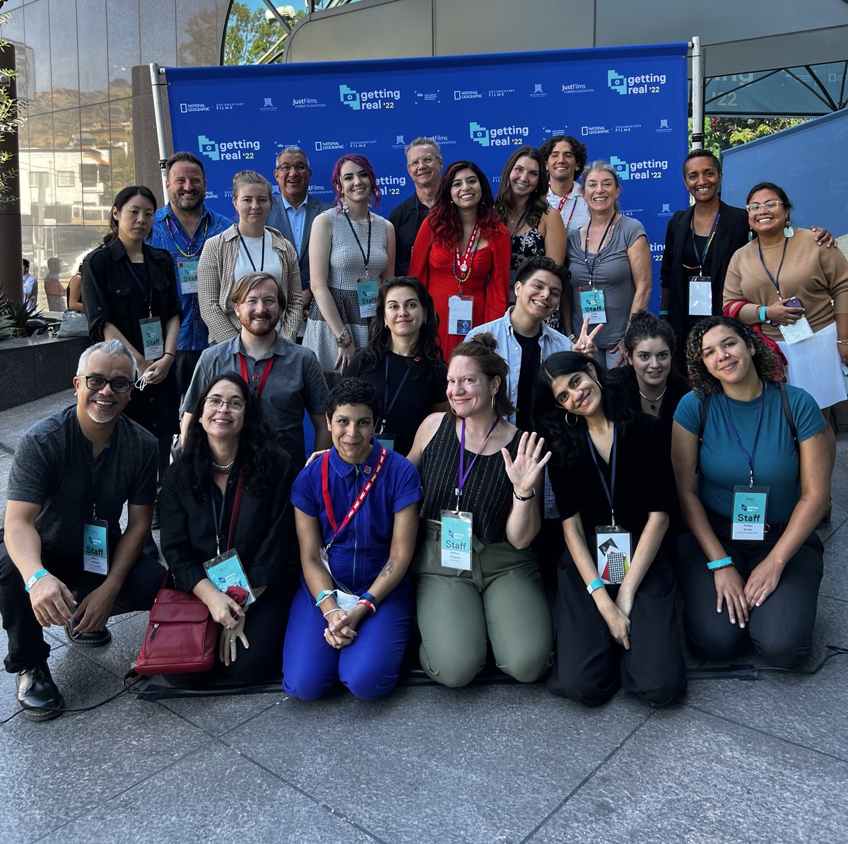 IDAorg's tweet photo. Today is the third and final day of Getting Real ‘22. Thank you to the incredible IDA staff and volunteers for the wonderful work! Say hi if you see them at @directorsguild or on Zoom today at #docsgetreal https://t.co/ZoKZQaqIVw