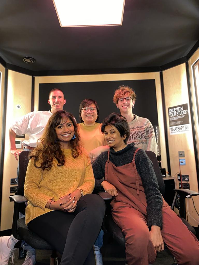 hearmyselfthink's tweet photo. Last day at @piratedotcomUK Camden Studio. We recorded Episode 5 written by @mitrasrupsha, directed by @madradster with voice artist @varshvictoria #HMTSERIES2 #comingrealsoon https://t.co/PkVeS65Q6N