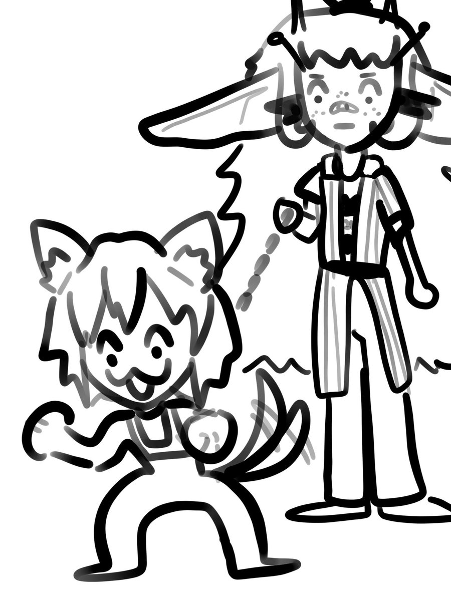 RenataDing's tweet photo. doobles of some goofy goobers
@Kanimiko_ @DobeDaemon >< also fear. Gremlin dusty!!
#vtuberart #vtubercomic #vtubers https://t.co/UAwL9liaOy