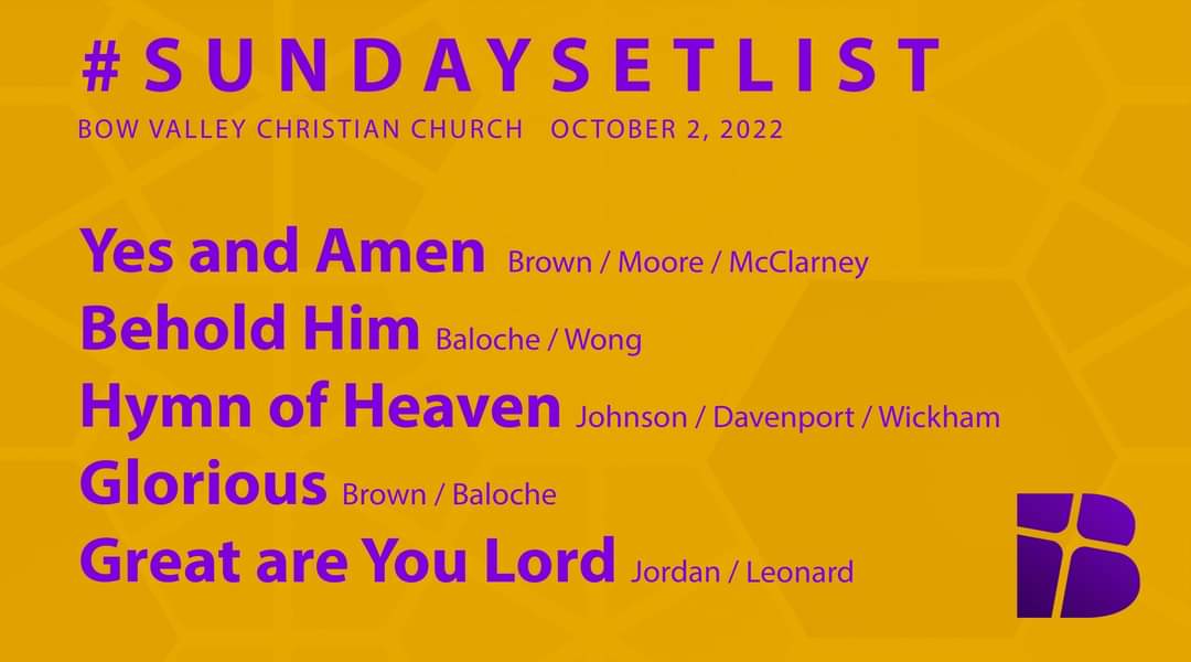 bvcchurch's tweet photo. Join us for worship at 10am this coming Sunday!
#SundaySetlist #BVCChurch #WorshipYYC https://t.co/ZNZibxpxWH
