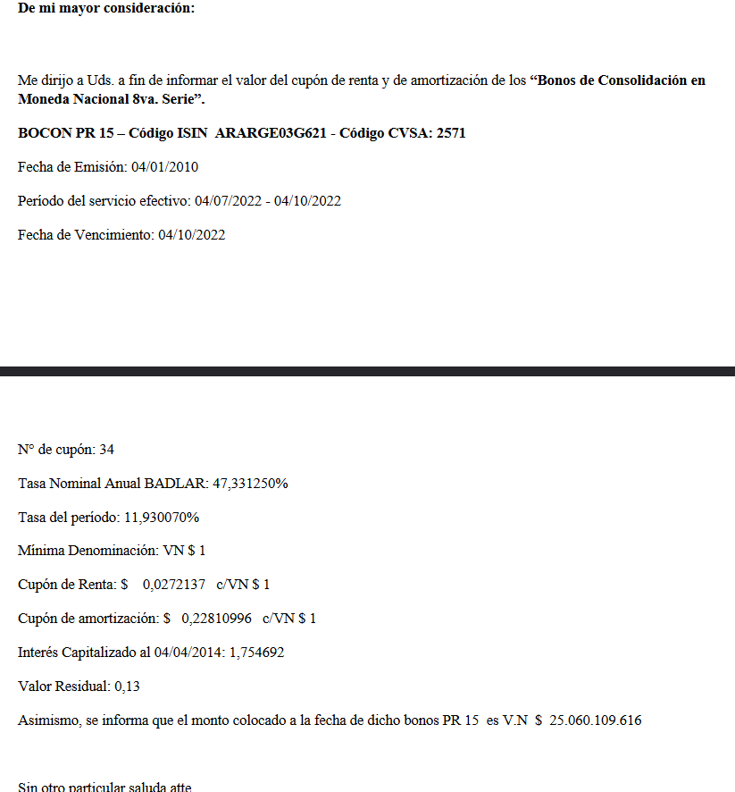 Sickboy_Galpon's tweet photo. #PR15 Aviso de Pago BOCON en Pesos 8Va. Serie https://t.co/Qbk3pYdSbm