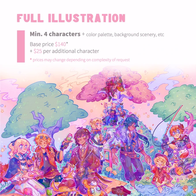 (rts appreciated) I'm opening up my c0mmissions again for the month! pls see below for the form + more info. as always, feel free to dm with any questions you may have!  