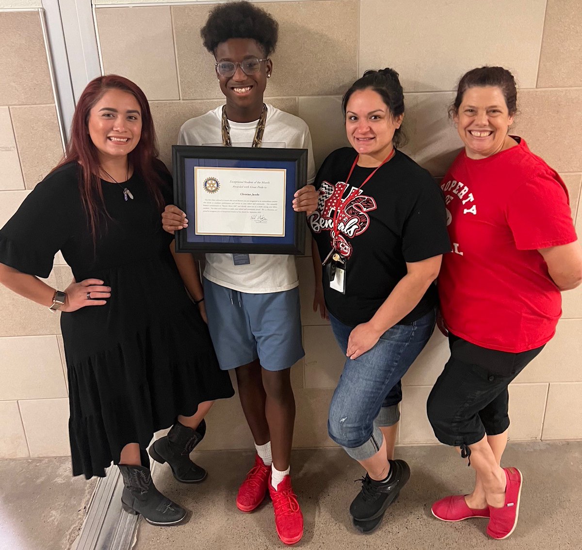 braswellhs's tweet photo. We are so excited to announce that one of our students, Christian, received the Exceptional Student of the Month Award from Rotary International!  Congratulations Christian! https://t.co/uPwpaKdFdQ